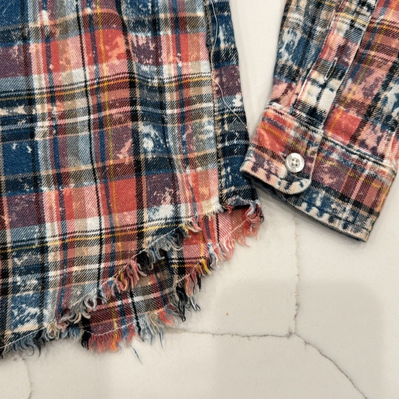 Youth boys Joe’s Jeans plaid button down size 6 made to look worn and vintage - Picture 3 of 7